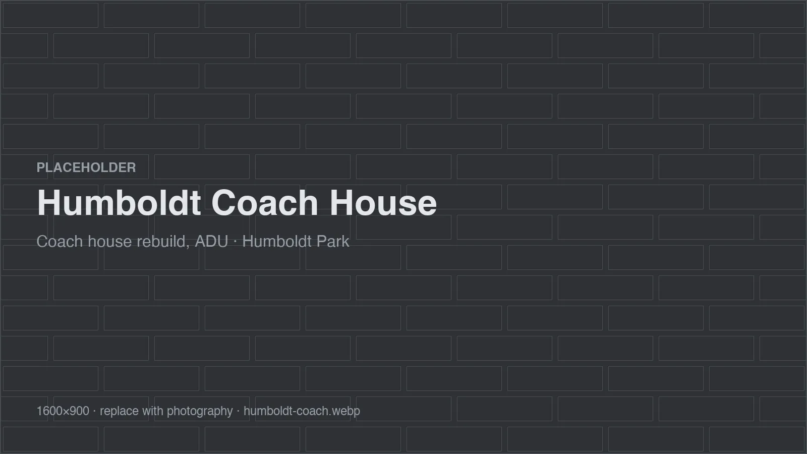 Humboldt Coach House — Coach house rebuild, ADU in Humboldt Park