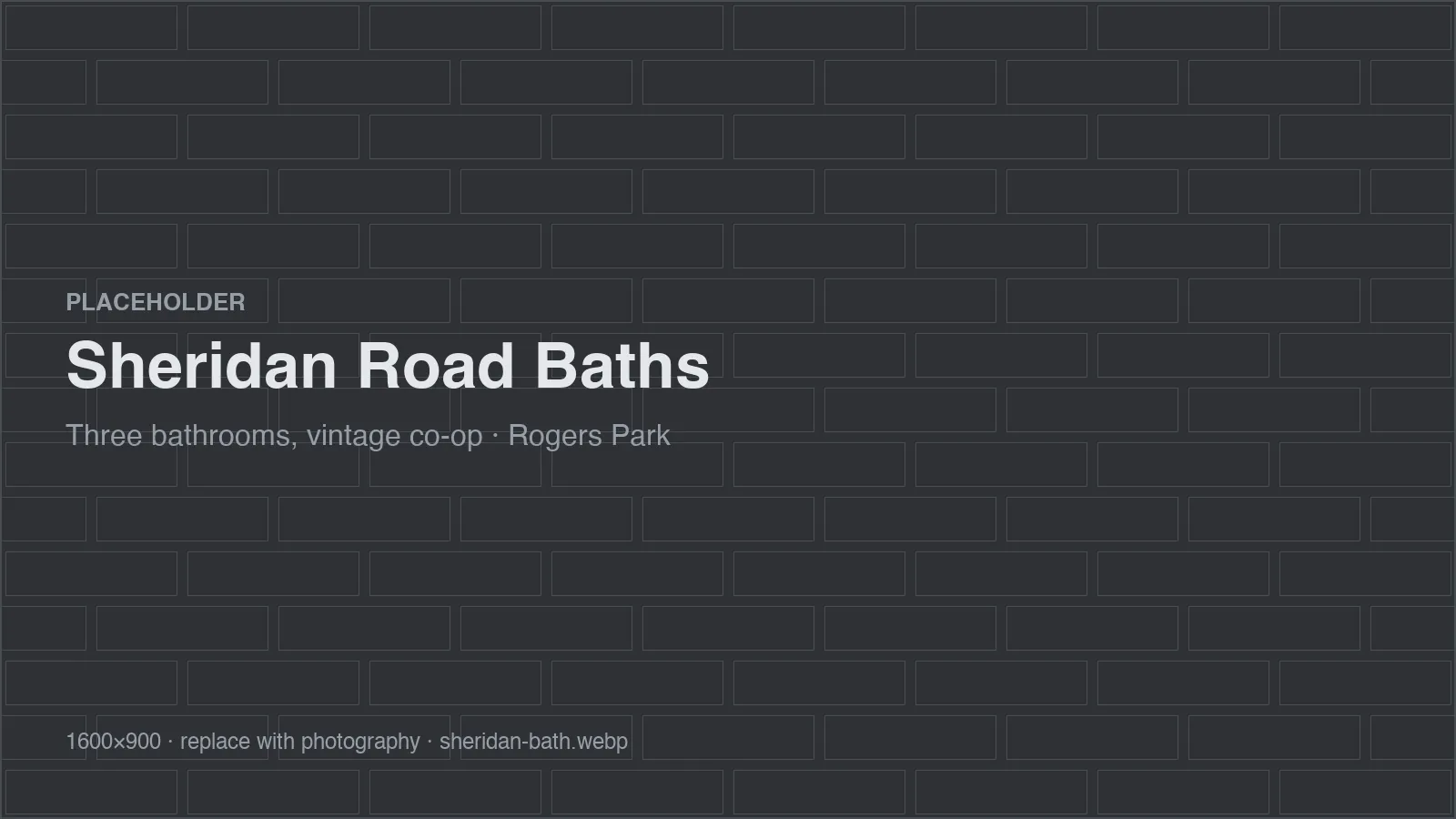Sheridan Road Baths — Three bathrooms, vintage co-op in Rogers Park
